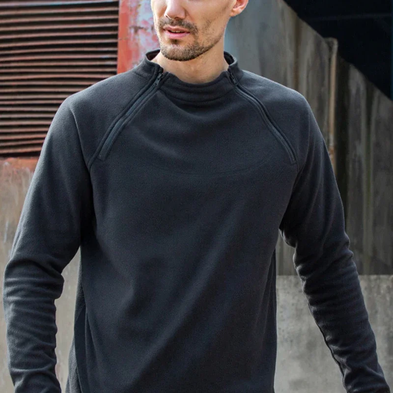 Men's Fleece Tactical Sweater Jacket Sweatshirts Thermal Pullover Casual Autumn Winter Men Coat Streetwear