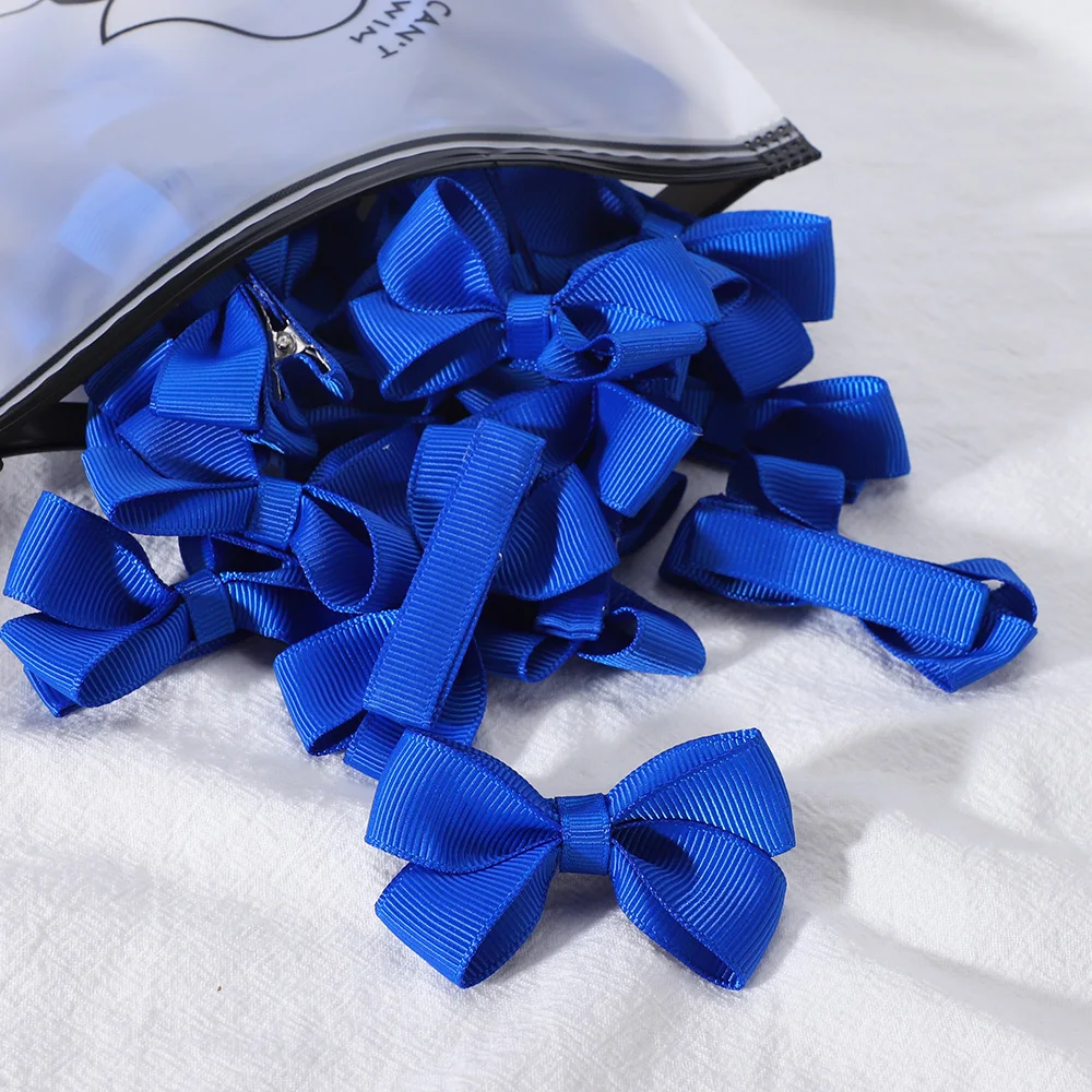 

20Pcs Grosgrain Ribbon Bows Hair Clips for Baby Girl Children Handmade Headwear Hairpins Baby Hair Accessories Gifts Wholesale