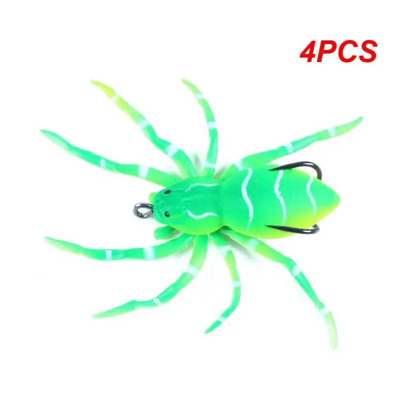 

4PCS 1PX Vivid Spider Lure 70mm-6.4g Silicone Fishing Bait Soft Swimbait Floating Wobbler Bionic Rubber Isca Snakehead Pesca