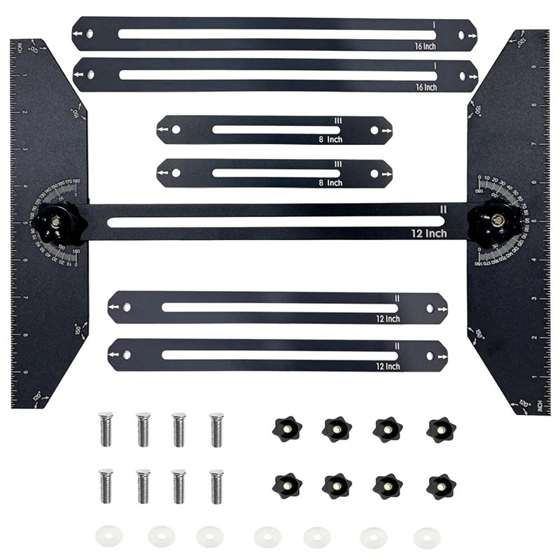

1 Set 360°Rotating Stairs Treads Gauge Layout Tool Cutting Guide Tools For Stairs, Risers