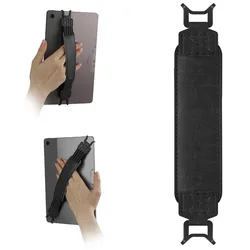 Universal Leather Tablet Hand Strap with Elastic Anti - Drop Security (Black For 9 - 11)