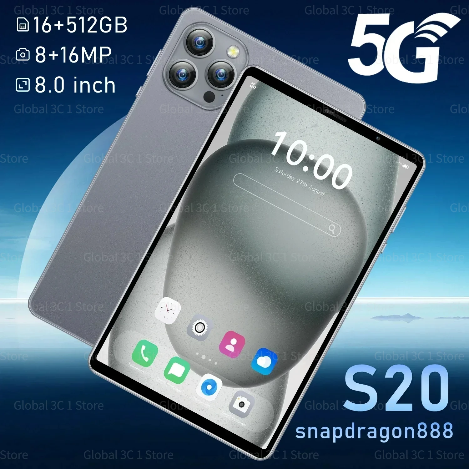 

Global version S20 5G Tablet PC 8 Inch android 12.0 Original tablet mobile tablets Tab Dual Card iPad Pro 4g Call Phone Tablet