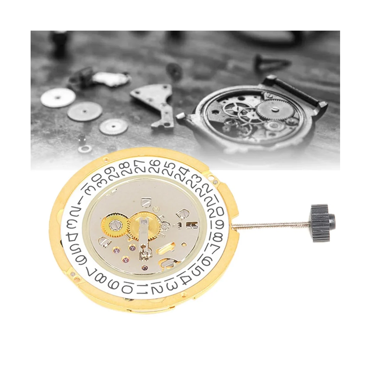 

For RONDA 1009 Watch Movement 3 O'Clock Calendar Two and A Half Needle Quartz Movement Replacement