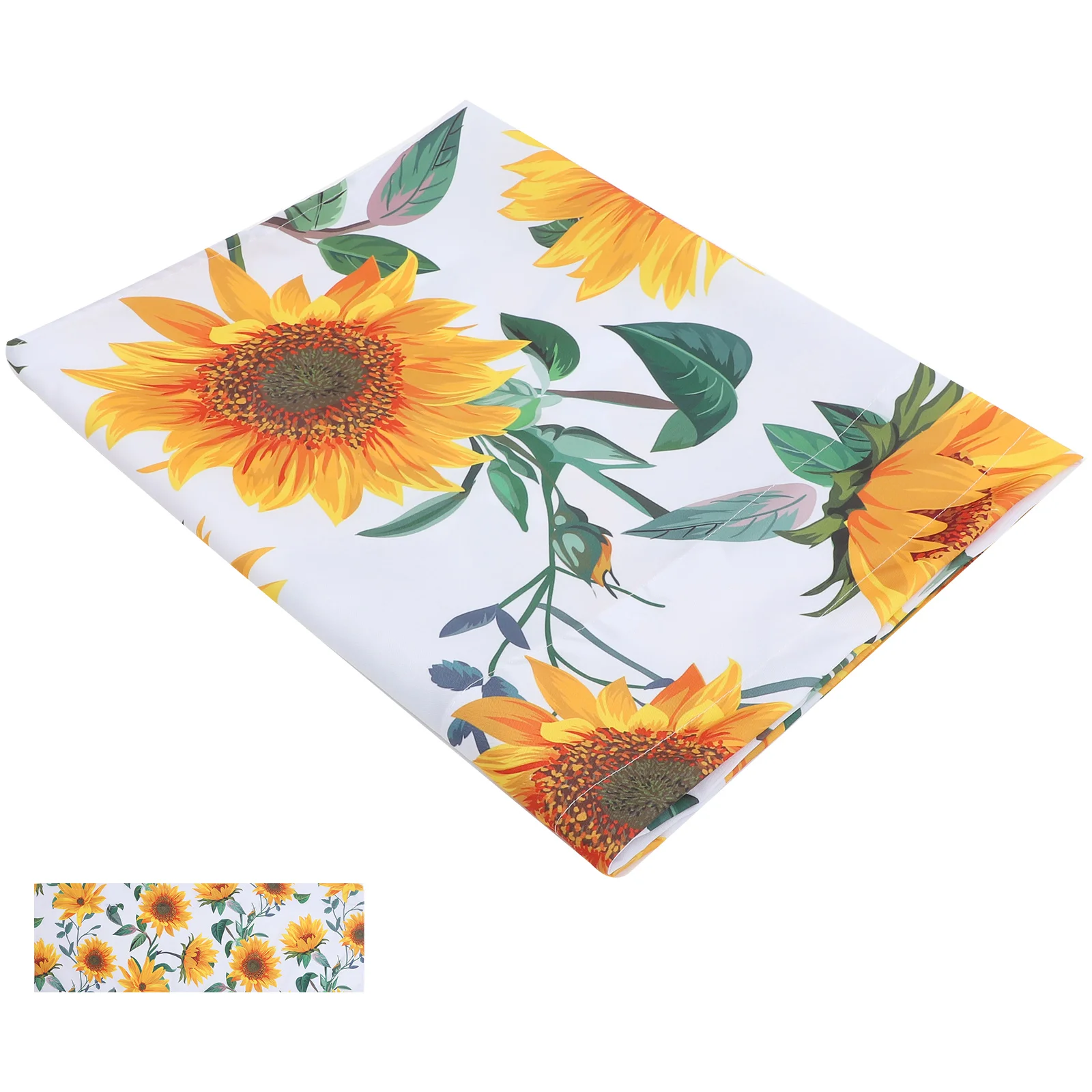 

Pastoral Style Sunflower Kitchen Valance Curtain Room Decoration Half Curtains Window