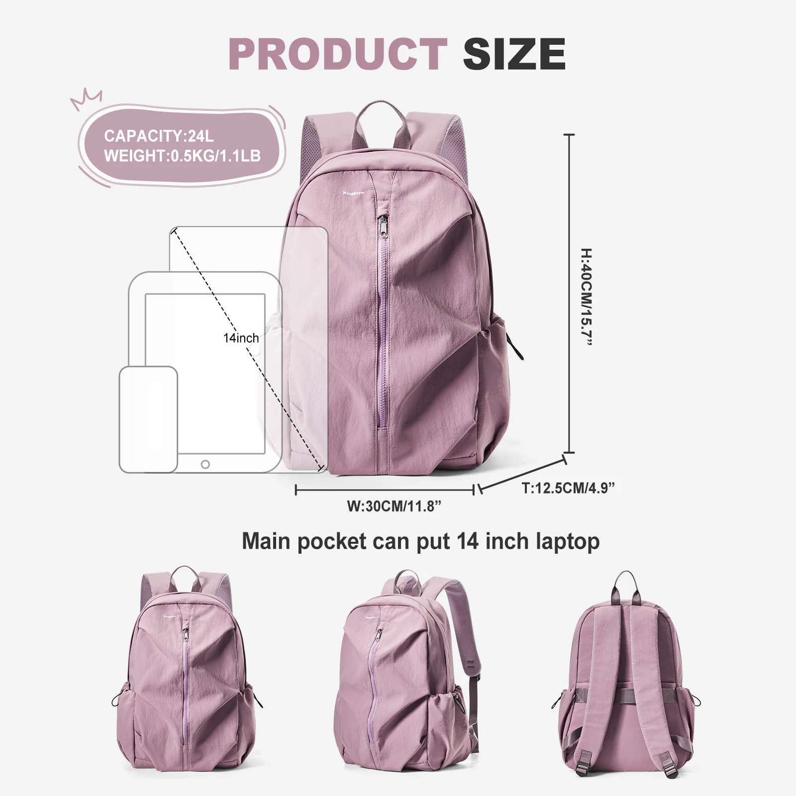 Laptop Backpacks 15.6 Inch College School Backpack for Women Bag, Men Anti Theft Travel Work Daypack, Large Bookbags for Teens