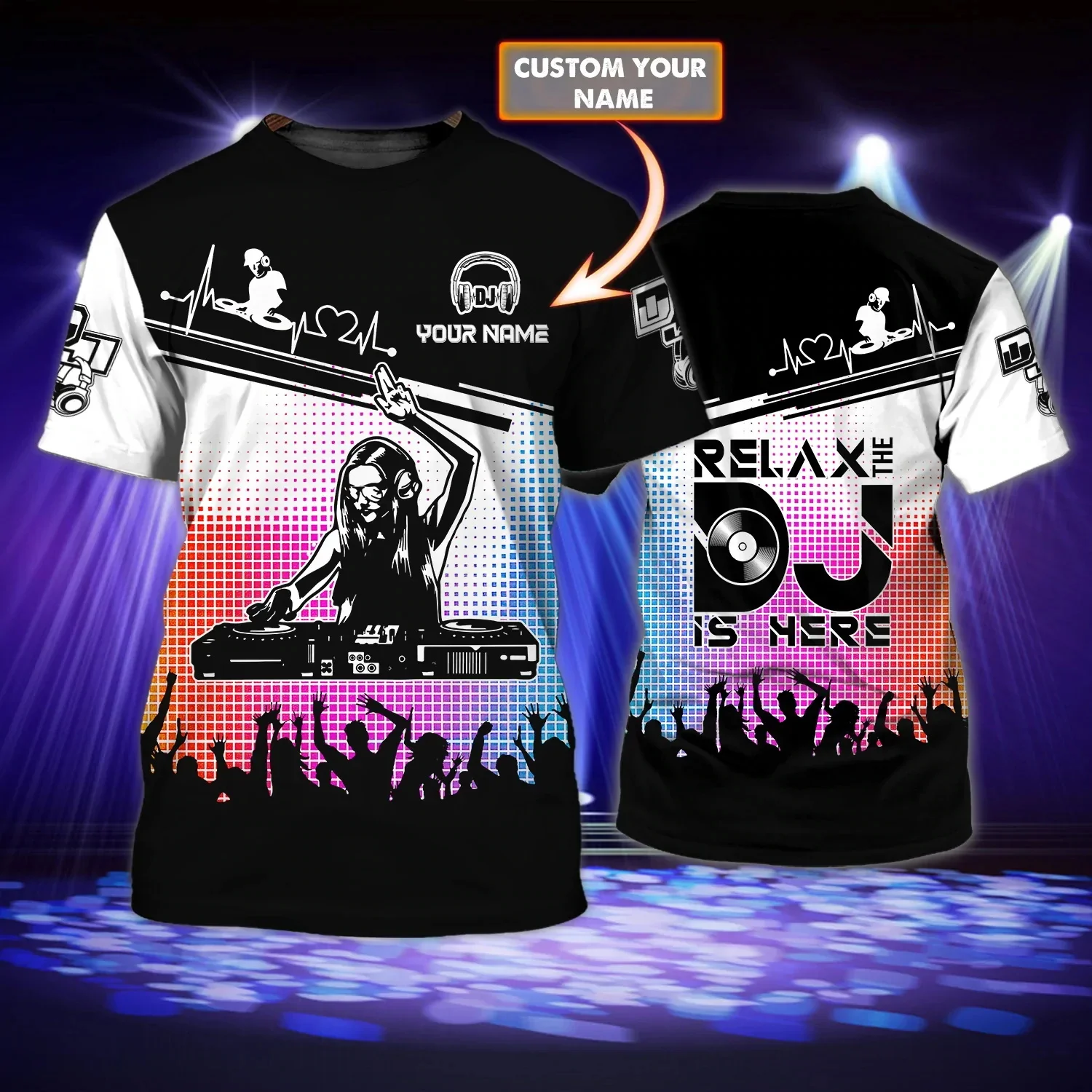 PLstar Cosmos Neue Sommer männer T-shirt DJ Personalisierte Name 3D Gedruckt t-shirt Unisex Hip Hop Tops Musik Festival Kleidung DW144 – Detail 18