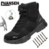 Camouflage Safety Boots Men and Women Work Indestructible Shoes Climbing Steel Toe Protective Boots Anti-puncture Safety Shoes