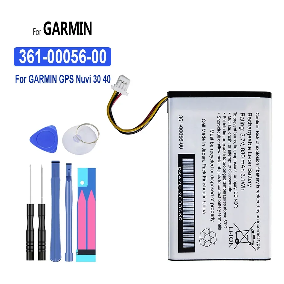 

NEW Battery 361-00056-00 830mAh For Garmin Nuvi 30 40 40LM 50LM 50 + TracK NO