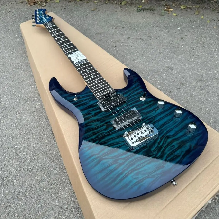 electric guitar mahagony body quilted maple top