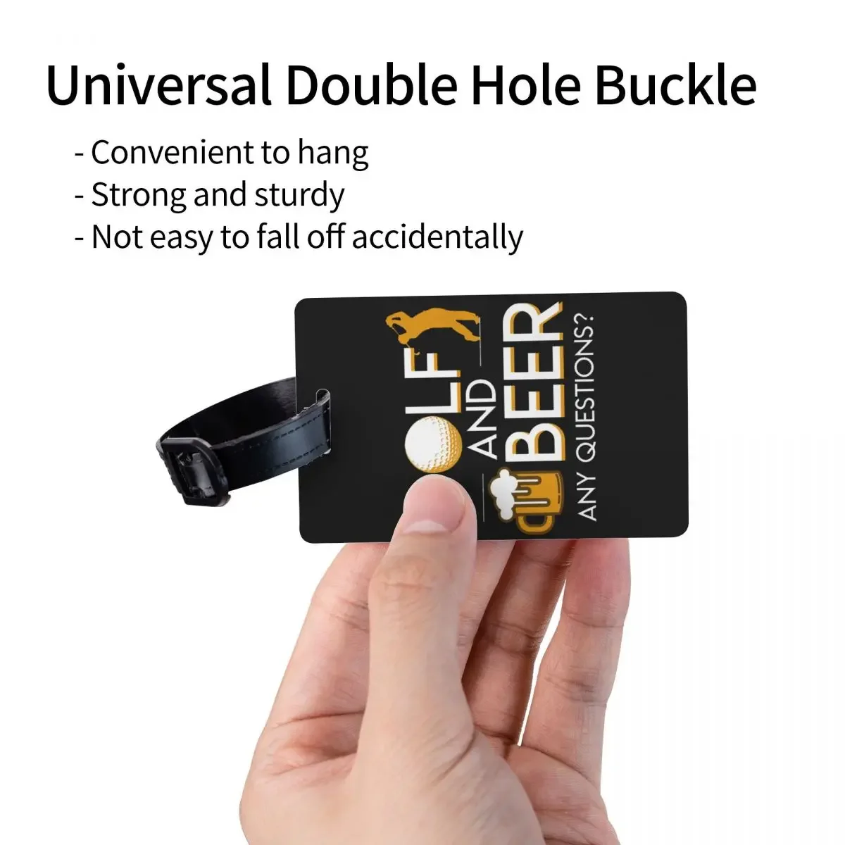 Custom Golf And Beer Luggage Tag Privacy Protection Baggage Tags Travel Bag Labels Suitcase 3