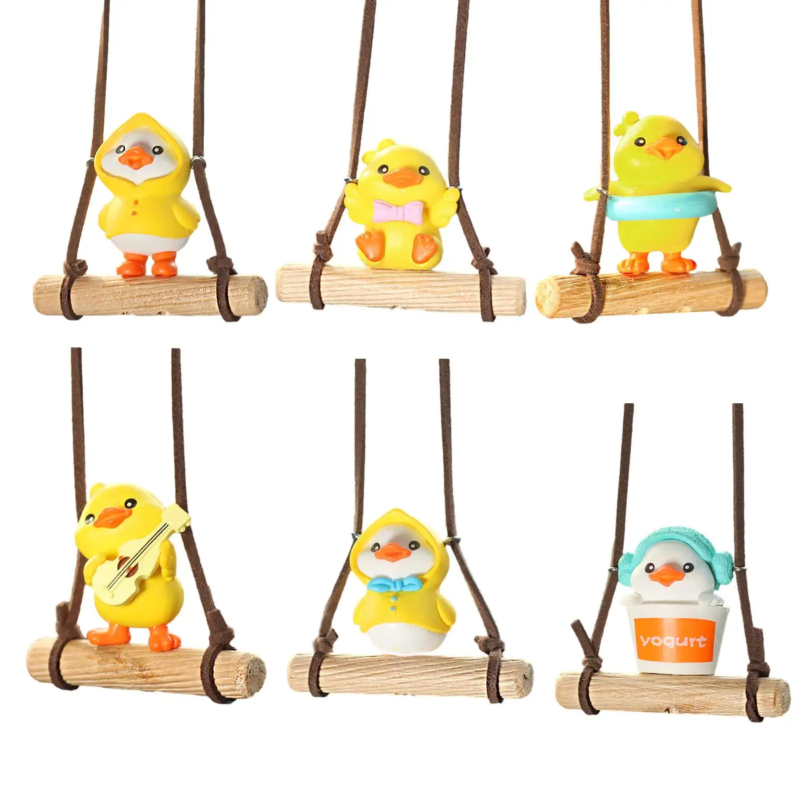 

Swing Duck Pendant Little Yellow Duck Lovely Car Ornaments Auto Rearview Mirror Hanging Pendant Cute Car Ornaments Birthday Gift