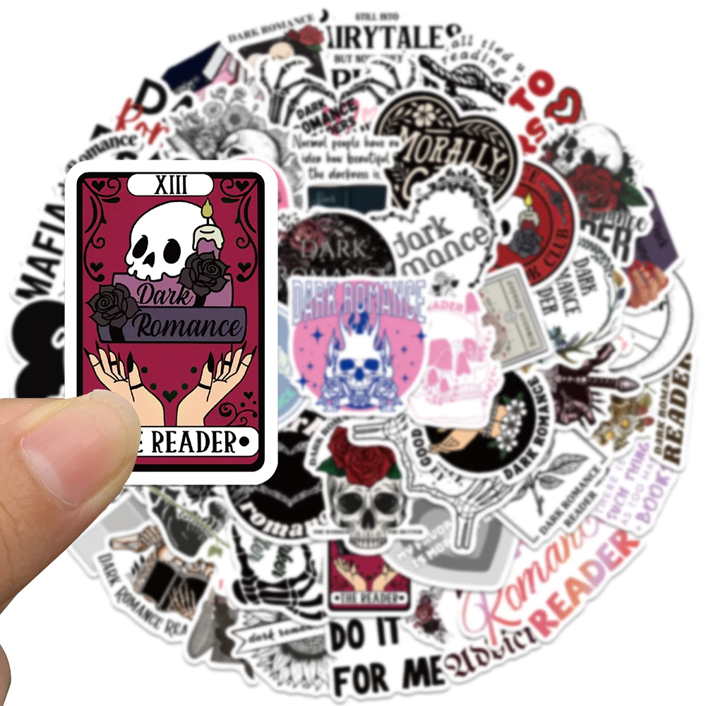 50PCS Smutty Dark Romance Bookish Spice Reader Girl Cartoon Booktok Sticker Aesthetic Car Kindle Ipad Phone Laptop Diary Sticker 4
