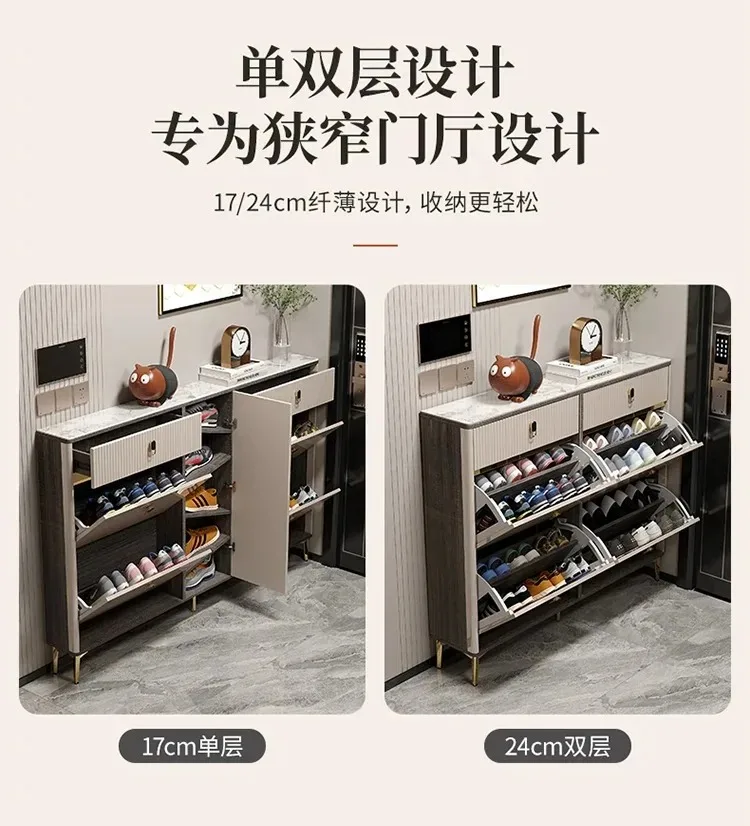 Beutiful Waterproof Shoe Cabinet Stool Design Hotel Organizer Shoe Rack Narrow Space Saving Armoire Chaussures Home Furniture