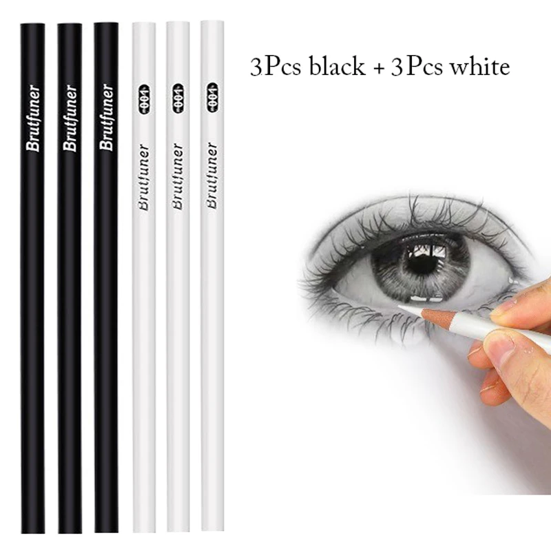 2/12Pcs Black White Color Pencils - Permanent Color Drawing Pencil  Oil-based Wooden Colored Pencils for Artist and Beginner Art - AliExpress