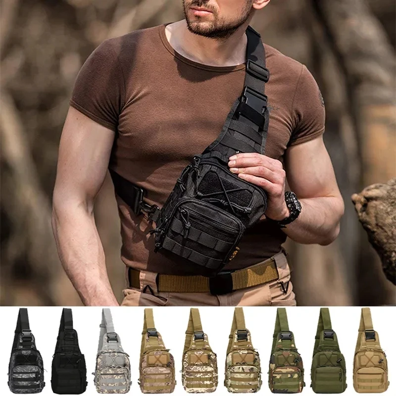 

Military Tactical Shoulder Bag Men Hiking Backpack Nylon Outdoor Hunting Camping Fishing Molle Army Trekking Chest Sling Bag