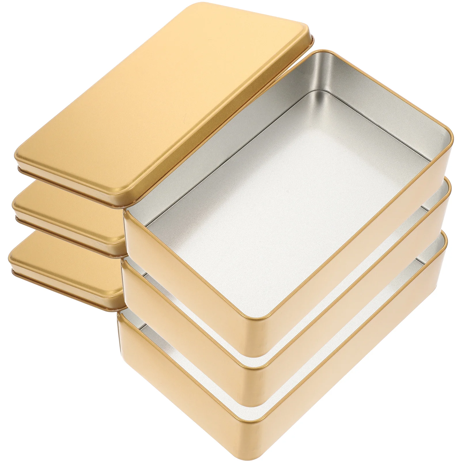 

Empty Metal Tins Box Rectangular Cookie Tin Cans Candy Storage Container Organizer