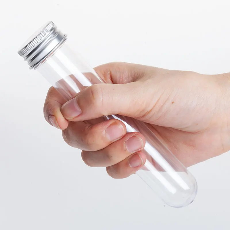 Plastic Test Tubes 20Pcs Lab 30ml Plastic Clear Test Tube With Cover Multi-Purpose Storage Bottle for USB Cable Party Favors Bottling Box Organizer