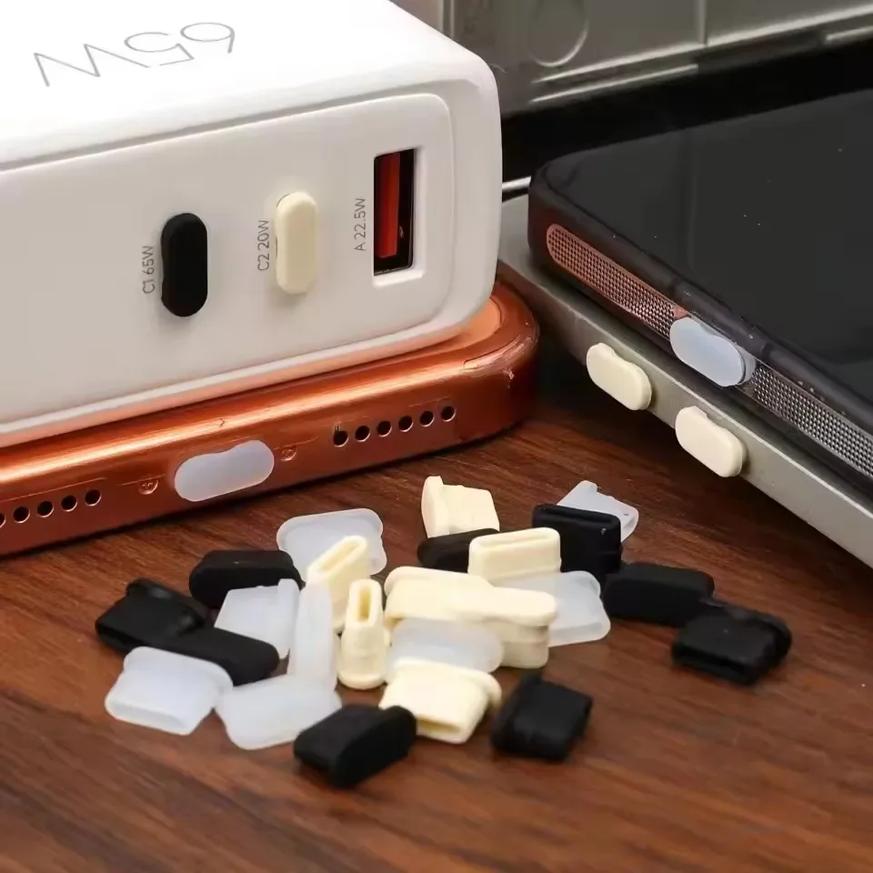 Universal Soft Silicone USB-C Dust Cover and Charging Port Protector