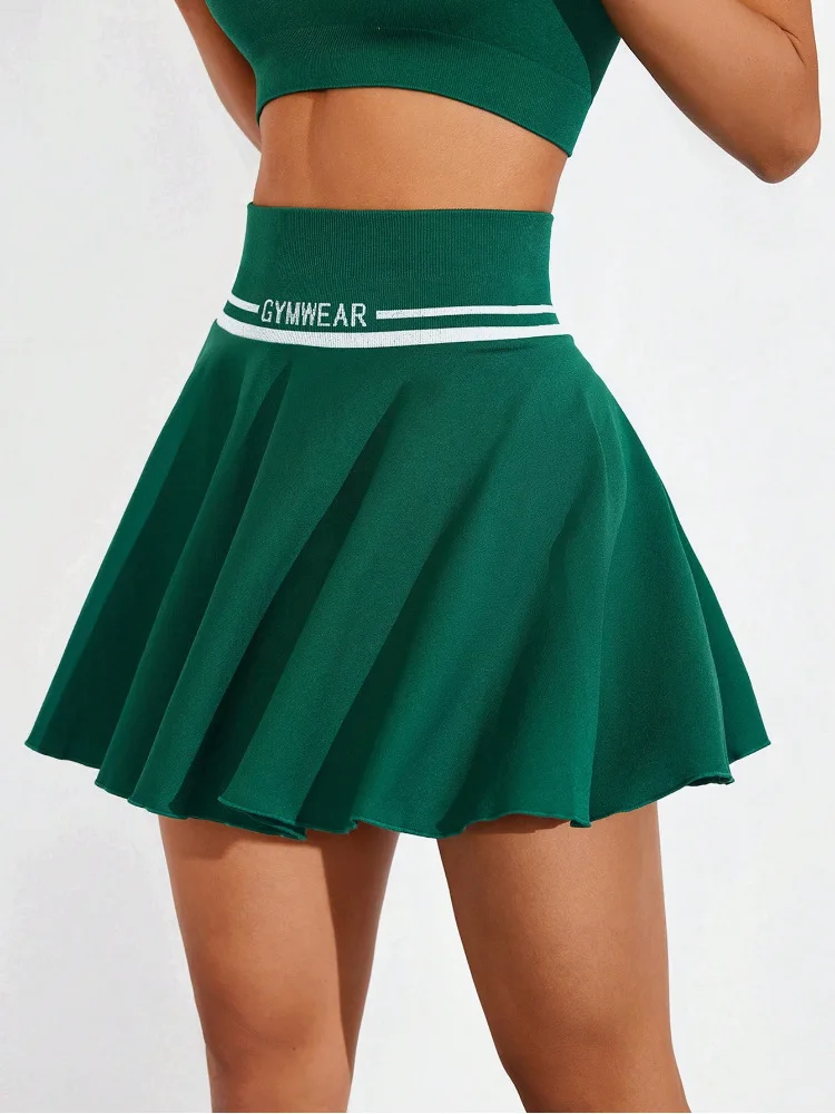 Sports Skirt One piece Tennis Skirt Badminton Seamless Knitted Four-sided Elastic Quick Dry sports skirts