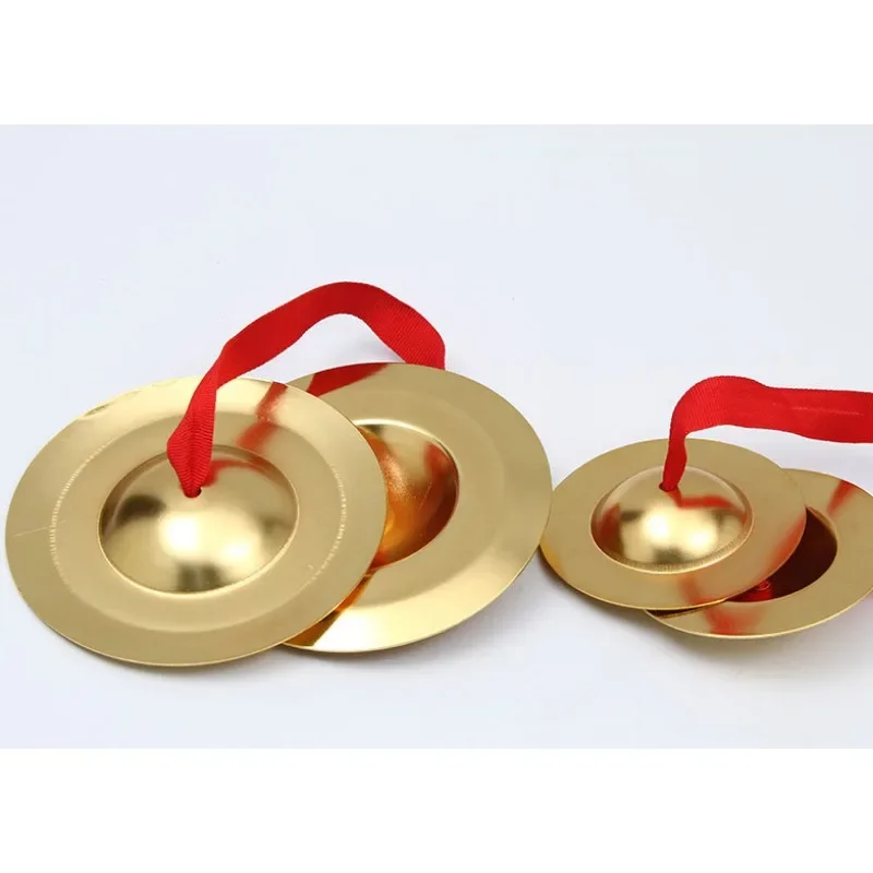 Children's Small Copper Gong Cymbal Percussion Instrument Mini Tap Texture 9cm Music Cultivation Puzzle Kindergarten Props tibetan cymbals drum cymbal kit chinese gong instrument finger cymbals