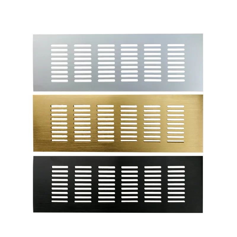 Aluminum alloy rectangular air vent grille ventilation cover Closet Shoe Wardrobe Cabinet Mesh Hole louver vent home Decor cover