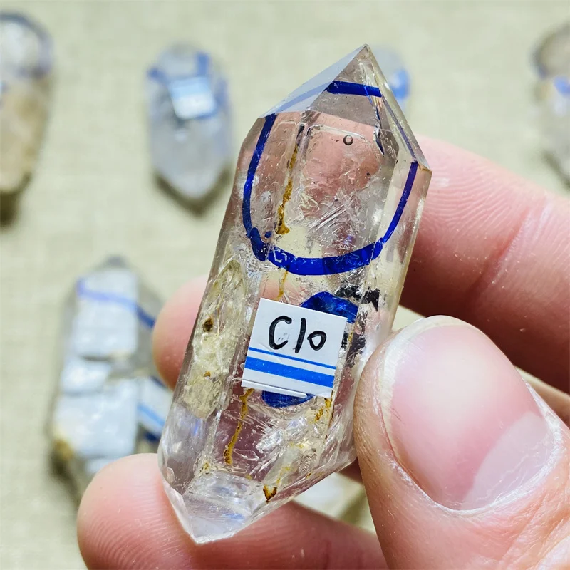 

Natural Shining Drill Water Bile Mineral specimen wand Point Healing