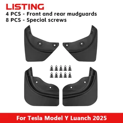 Premium Car Wheel Mud Flaps Guards - Front & Rear TPE Mudguards (Model Y (Kit))