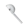 1PCS 100mm Stainless Steel 180 Protractor Angle Meter Measuring Ruler Rotary Mechanic Tool Ruler Protractor 5