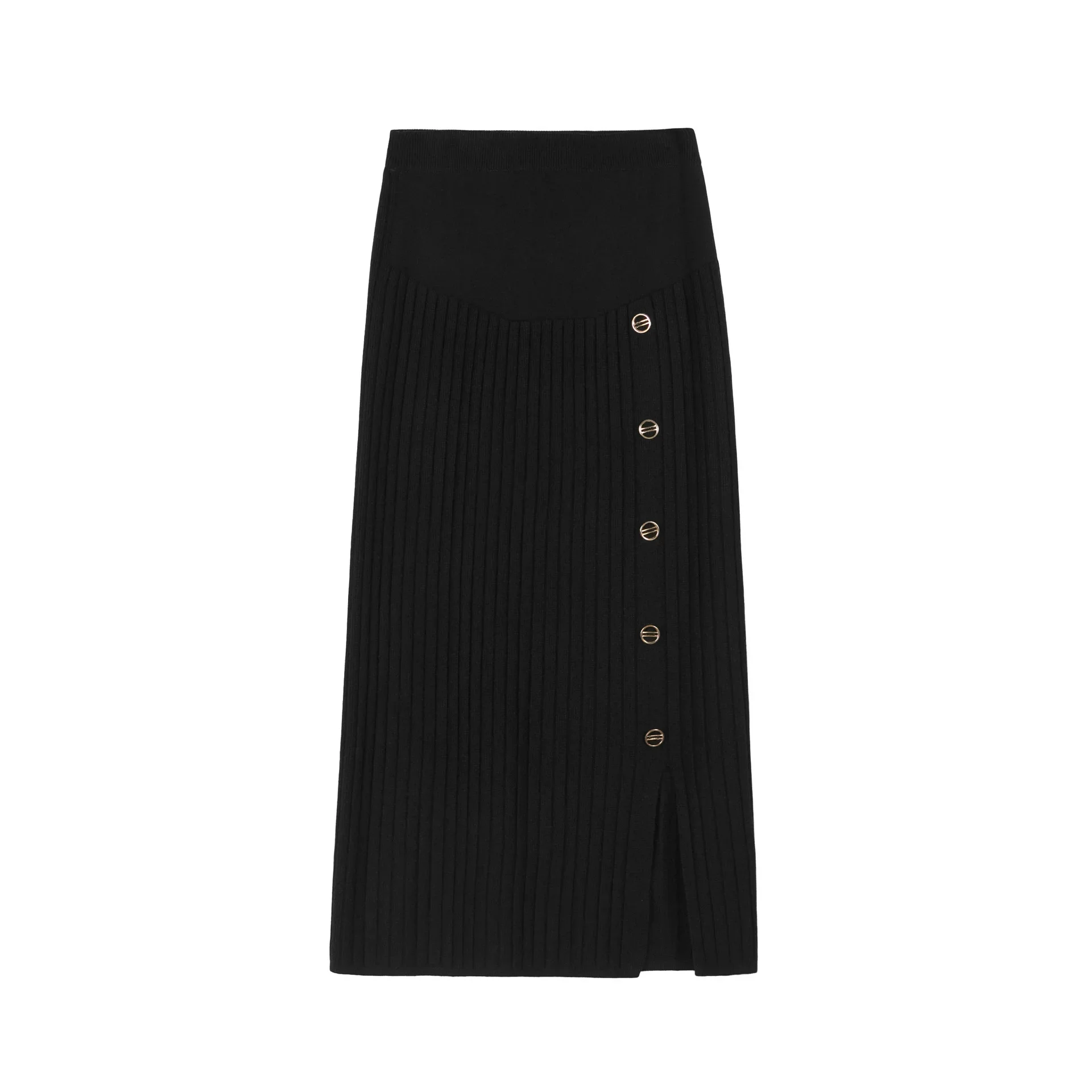 Maternity Knitted Wrap around Belly Skirt Fashionable Slimming Half-length Spring Autumn Winter Period Women's Clothing