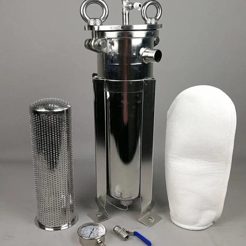 Easy clean 1.2mm thickness Stainless Steel 304 Bag Filter Basket strainer for industrial water filter housing
