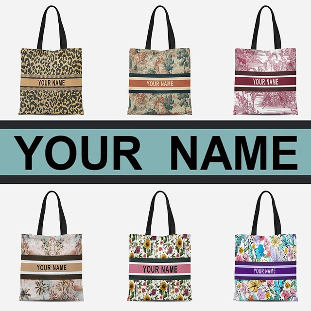 Customize Your Name Shoulder Bags Custom Spring and Summer Fashion Leopard  Sunflower Flower Women's Bag Design Luxury Handbag - AliExpress