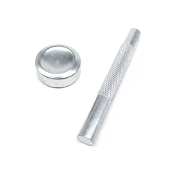 Premium Metal Double Cap Round Rivet Stud Set for Leather Crafting and Accessories - 100 Sets of 6/8/10mm Rivets (1 set tools for)