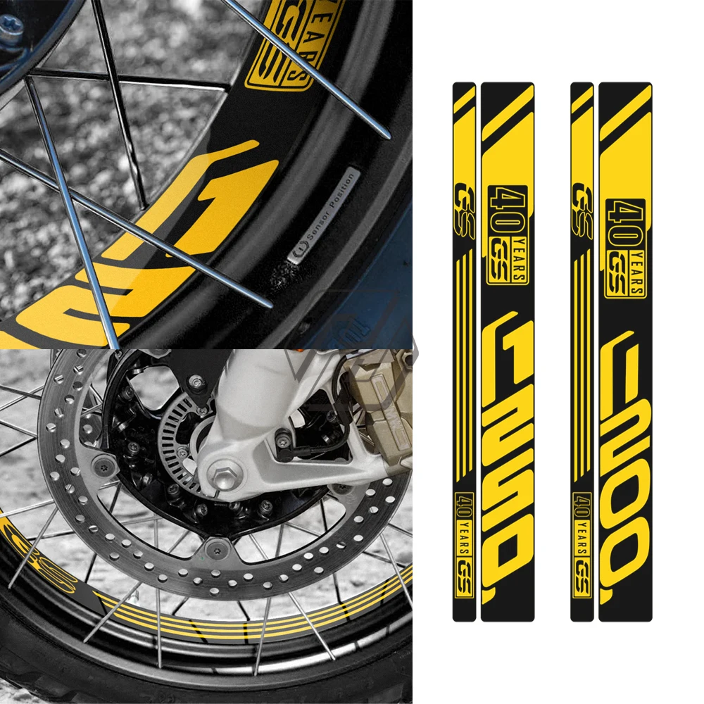 

R1200GS R1250GS Motorcycle Wheel Sticker Hub Decal Rim Decoration 40 Years GS Decal For BMW R1200GS R1250GS Adventure 2014-2021