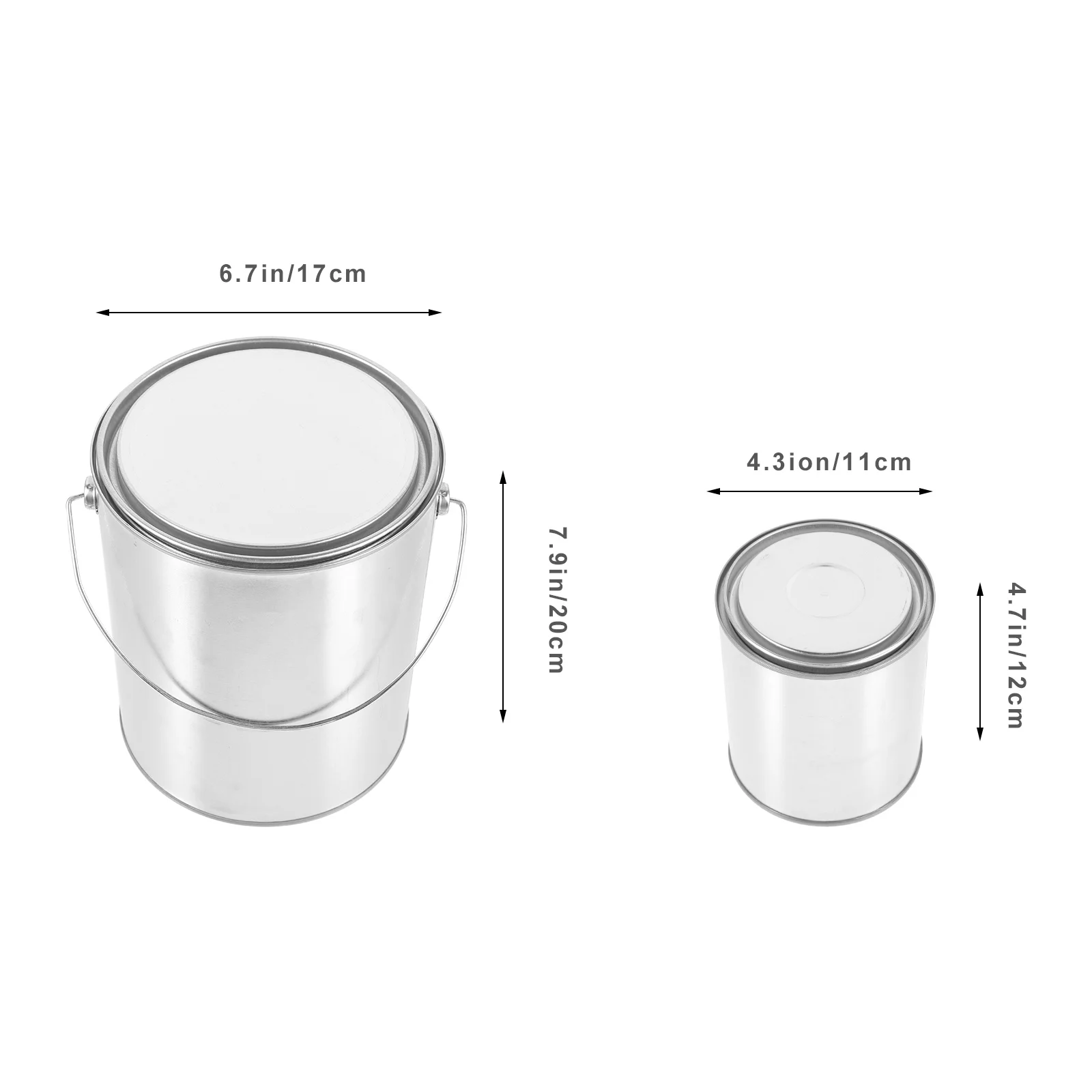 Plastic Paint Can 2 Pcs Tin for Storage Empty with Lids Painting Asphalt Tank Multipurpose Oil Container Sealing