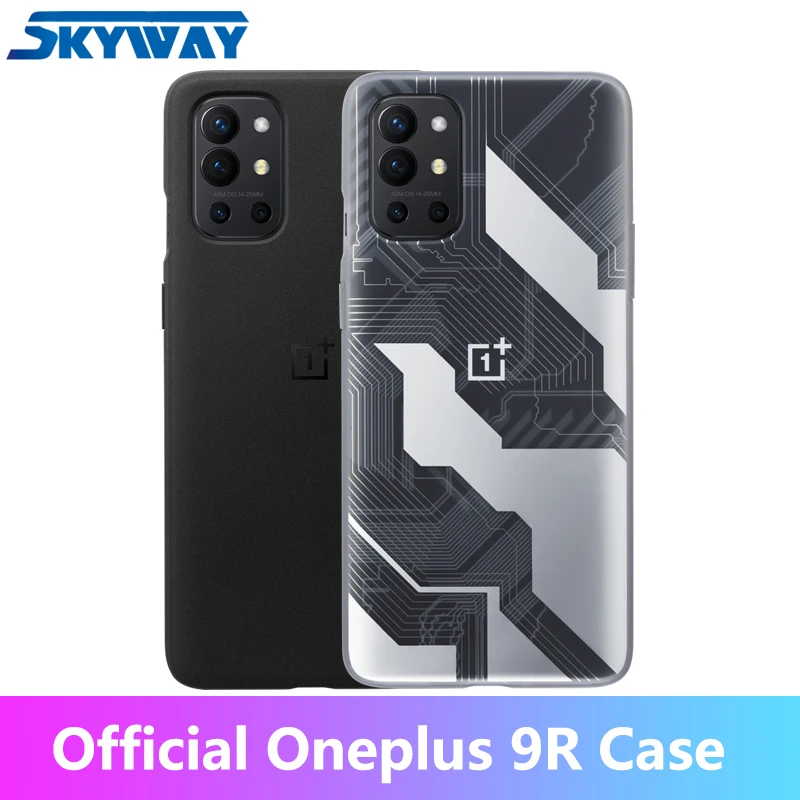 Phone Protective Case Original Oneplus 9R Protective Case Sandstone Black Magnetic Circuit Hard shell Official Protective Cover For Oneplus 9R
