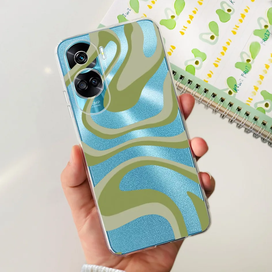 Stylish Pattern Soft Silicone Clear Back Cover