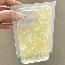 Charming Winter Snowflakes Fluttering Phone Case - Festive Y2K Design Cover - iPhone 12 Mini (Case D)