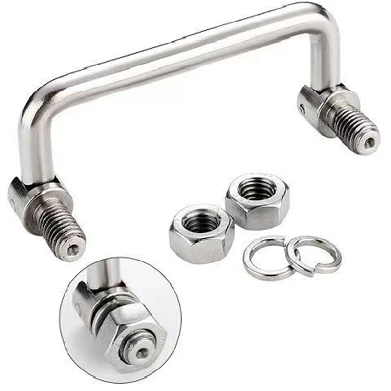 Sleek Iron Rod Folding U-Shaped Carbon Steel Pull-Up Bar Handle