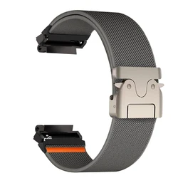 Nylon Loop Strap Bracelet for Smart Watches - Adjustable Unisex Wristband (Dark Gray)