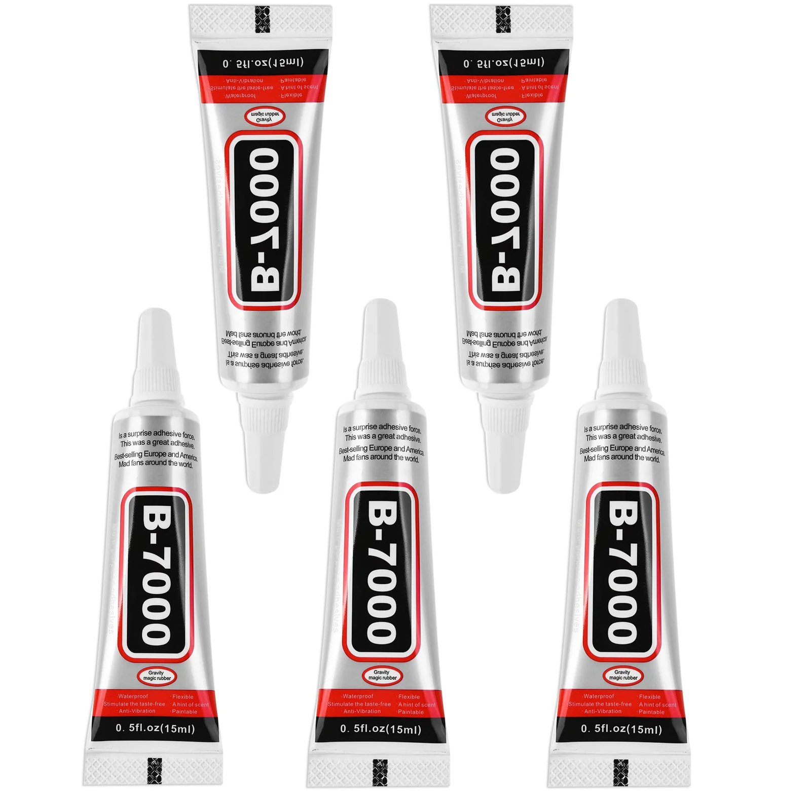 Versatile Clear & Black Waterproof Craft Adhesive
