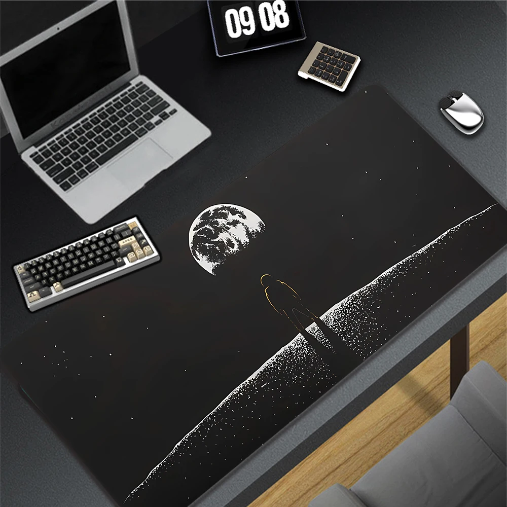 

Art Design Gamer Mouse Pad Large Lock Edge Mousepads XXXL Mouse Mat Gaming Black and White Mousepad Keyboard Mat Tapis De Souris