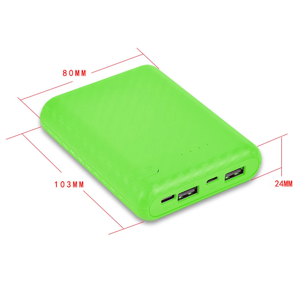 Battery Storage Box Power Bank Case Battery Power Bank Box 4 Slots 18650 Battery Box Welding Free DIY Detachable Charging Bank Shell Solderless Mobile Power Supply Sleeve
