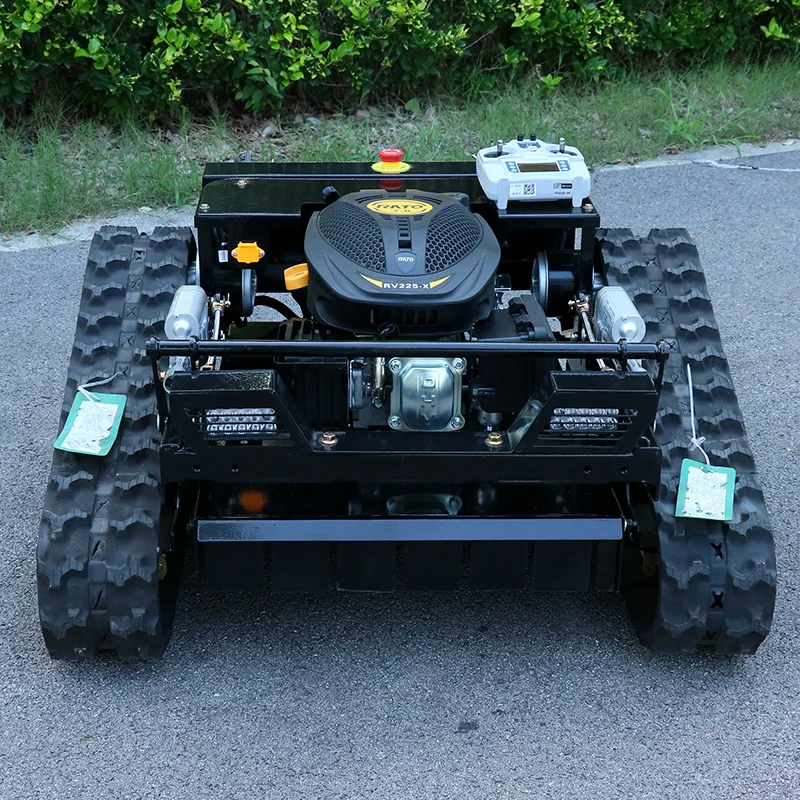 Customized EURO V Gasoline Engine 224CC AWY550 Robot Remote Control Lawn Mower With Electric Start 4