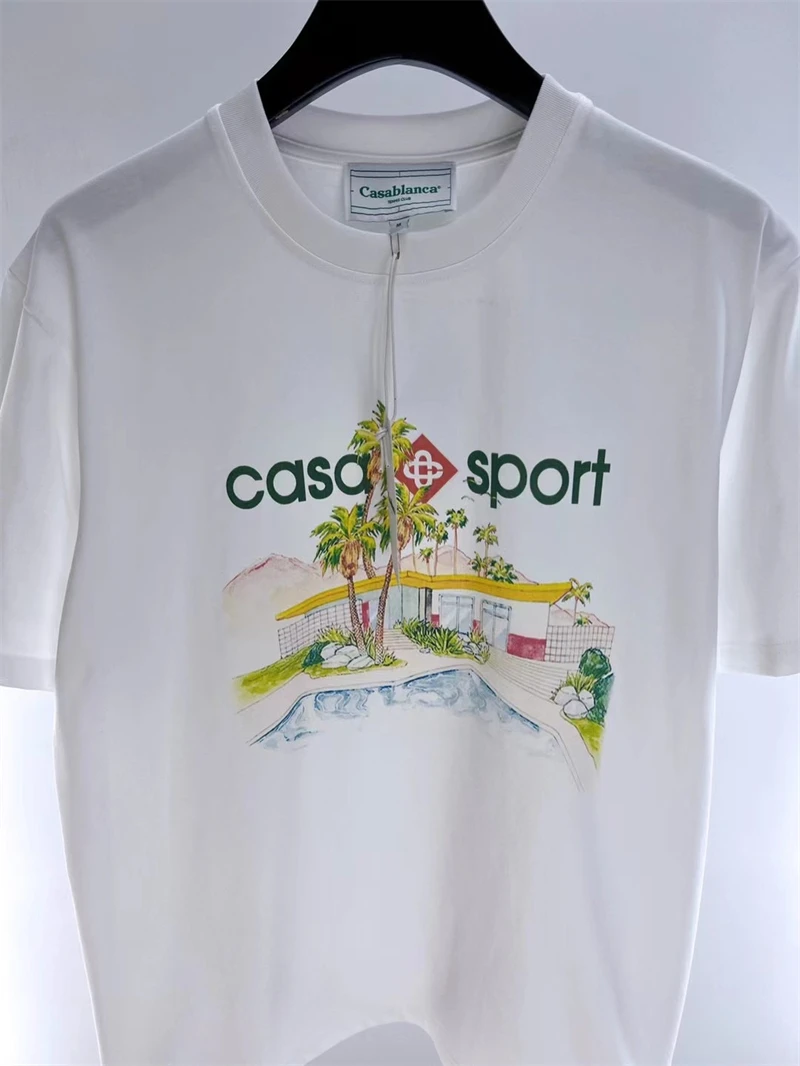 

GYM Casablanca T-Shirt Men Women Coconut Print Top Tees With Tag