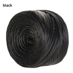 Premium Nappa Matte Faux Leather Yarn - 200g Roll for DIY Knitting, Crocheting, and Crafting (Black)