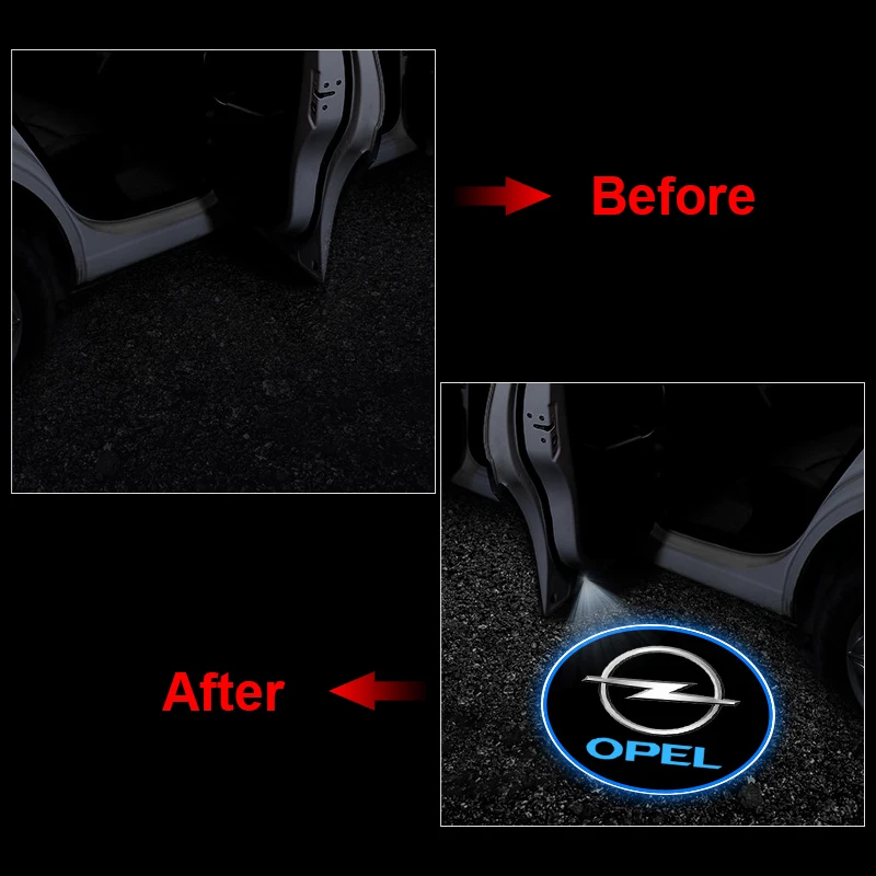 Car Door Welcome Light Car Door Welcome Light Car Projector LED Badge For Opel Ampera Corsa Astra Crossland Crossland-X Mokka Cascada Monza