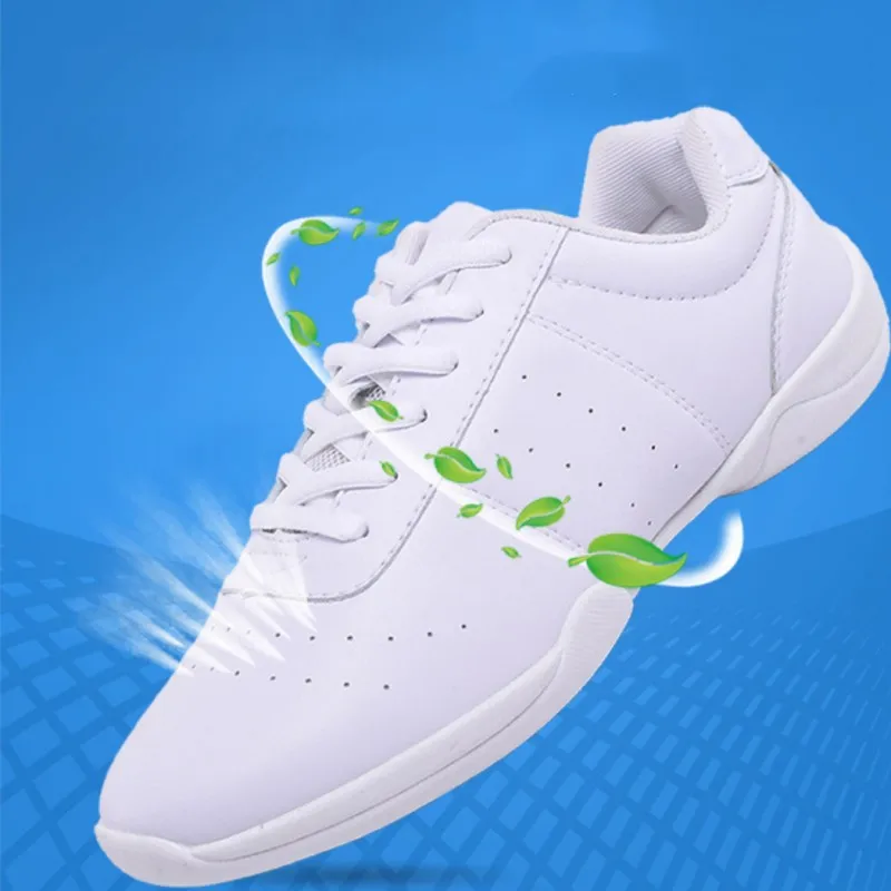 Marwoo cheerleading shoes Children's dance shoes Competitive aerobics shoes Fitness shoes Women's white jazz sports shoes D01