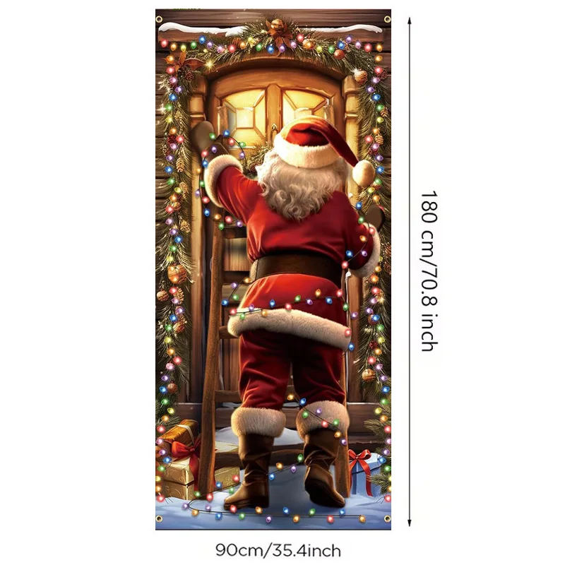 0.9 * 1.8M Christmas Door Cover Party Decoration