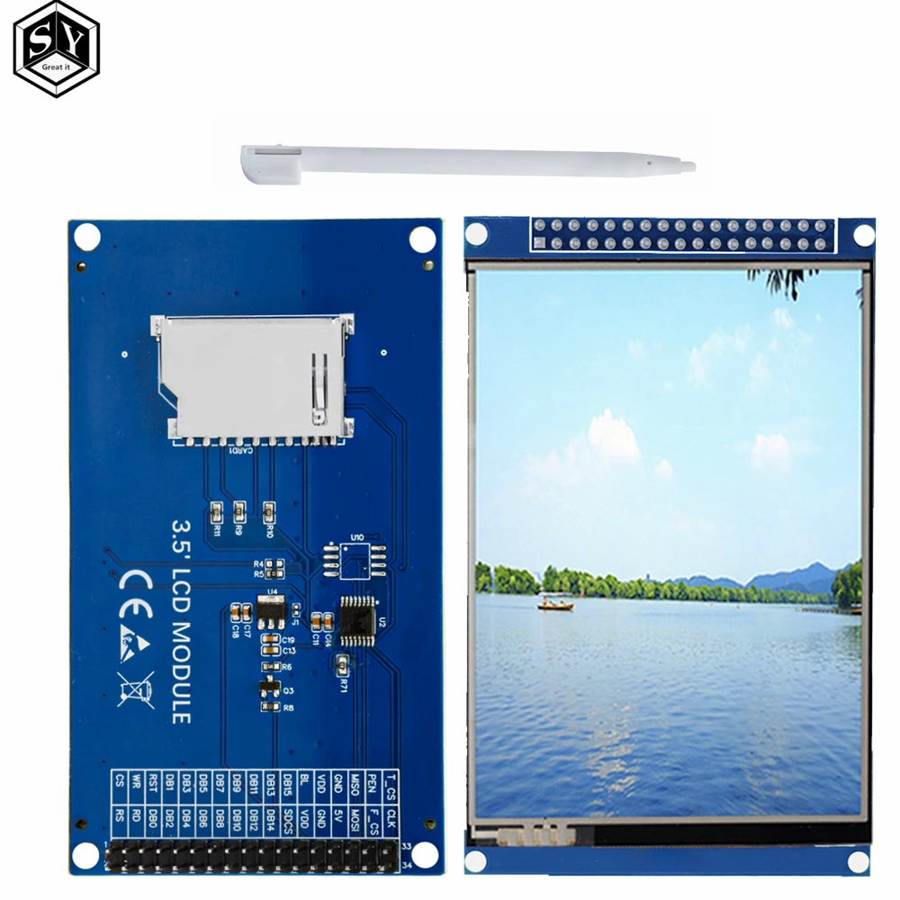 3.5 Inch 320x480 SPI TFT Serial Port Module 5V/3.3V PCB
