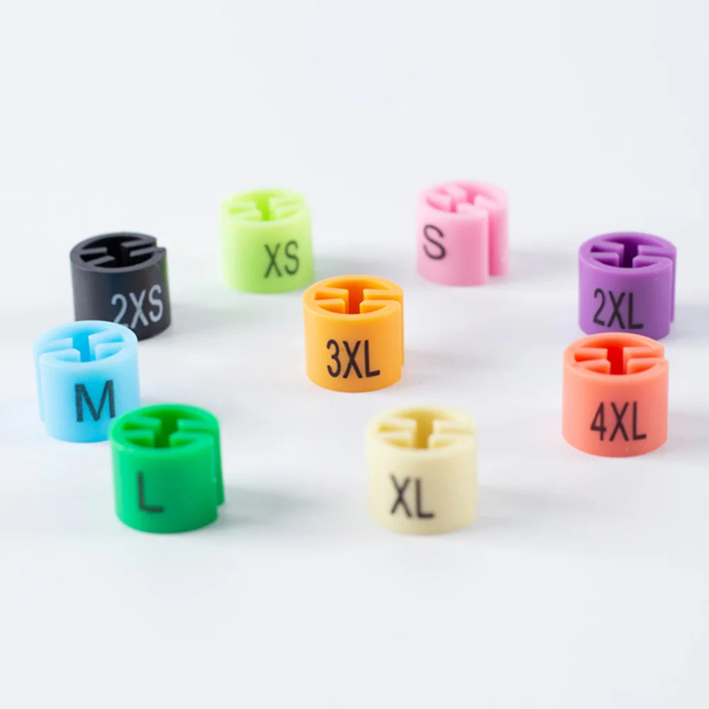 

180 Pcs Size Buckle Clothes Hanger Markers Color-Coding Garment Sizes Plastic Hangers Label Tags
